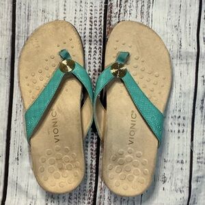 Vionic Women's Aqua Sandals with Gold Accent
